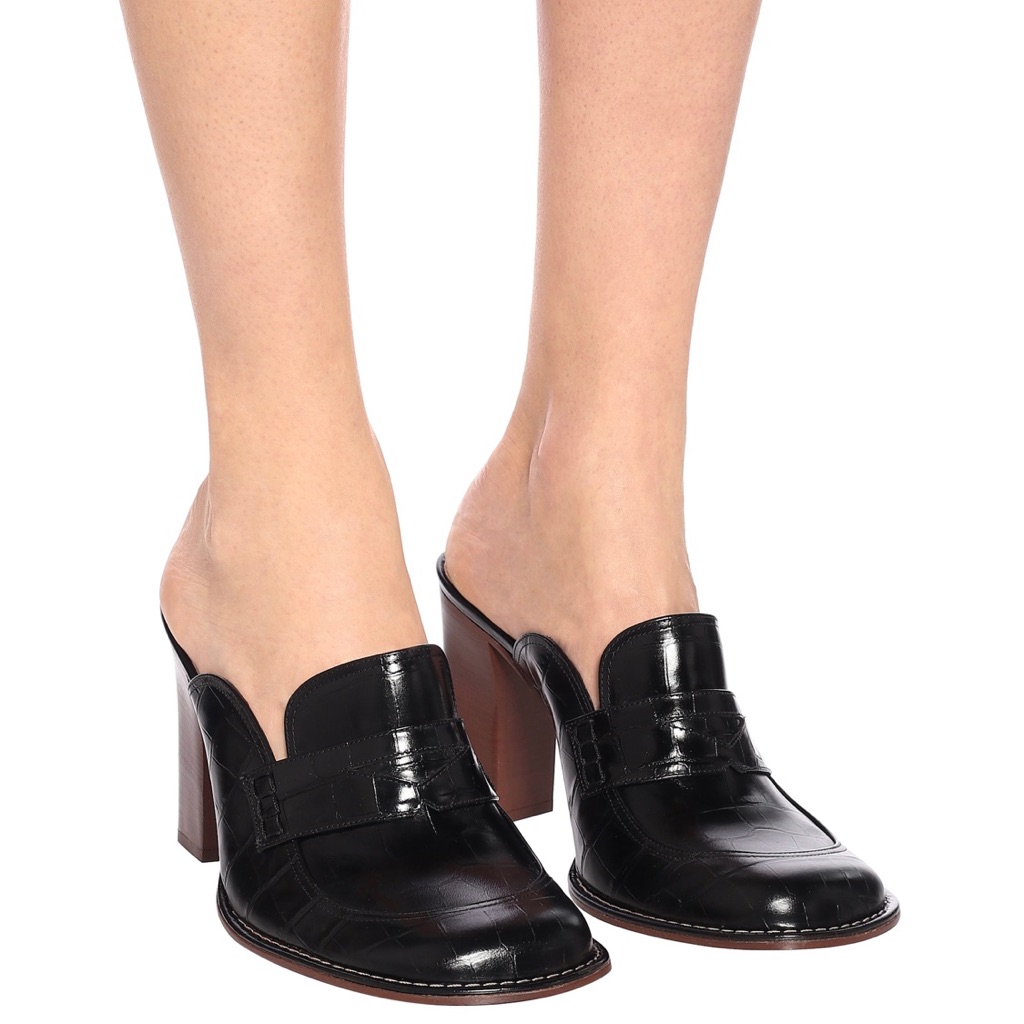 New With Box Black Loewe Mules